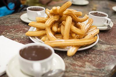 Chocolate whit churros